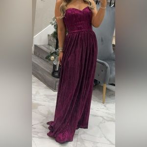 Strapless Maxi pink dress